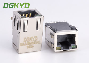 Metal la presa magnetica schermata di SMT CAT5 rj45 del connettore del PWB RJ45, G/Y LED