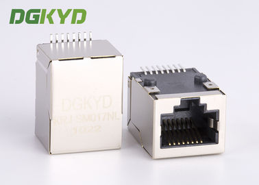 Presa schermata della rete cat5, connettore di SMT rj45 di basso profilo con il trasformatore interno