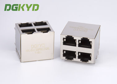KRJ-5921S8P8C2X2NL ha protetto il Assy 8pos 2x2 Cat5 di Mj della pila di Ethernet Rj45 Jack