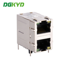 DGKYD21B083DC2A4D 2X1 Dual Port RJ45 Connector 100Mbps Integrated Filter, Communication Network Port Socket