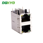 DGKYD21B083DC2A4D 2X1 Dual Port RJ45 Connector 100Mbps Integrated Filter, Communication Network Port Socket
