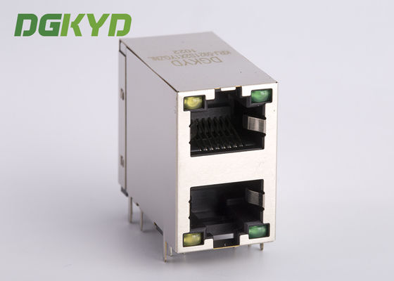 Cat 3 Stack RJ45 2 X 1 Dual Port Rj45 jack Network Rj45 Connectors