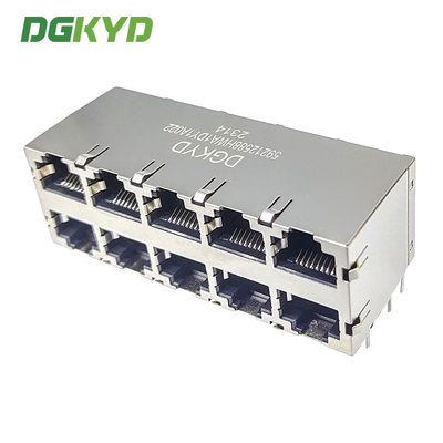 DGKYD59212588HWA1DY1A022 2X5 Port 8P8C Modular Jack No Lamp With Spring Piece Multi Port
