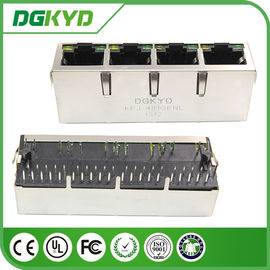 1 x 4 Port Integrated Magnetics RJ45 Ethernet Connector Gigabit network jack with LED