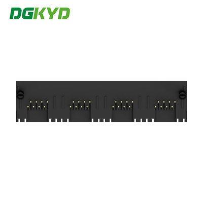 56DIP Cat5e Network Modular Jack 4Ports 8P8C Pin Pitch 1.02mm  RJ45 PCB Female Connector DIP DGKYD561488IWA1DY1Y022