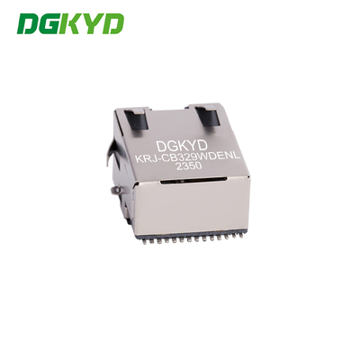 KRJ-CB329WDENL Sink Plate rj45 pcb connector Gigabit Integrated Ethernet Filter SMD