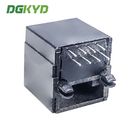 DGKYD52241188IWA8DB7HG RJ45 Ethernet connector fully plastic without light 8P8C black communication interface FR52