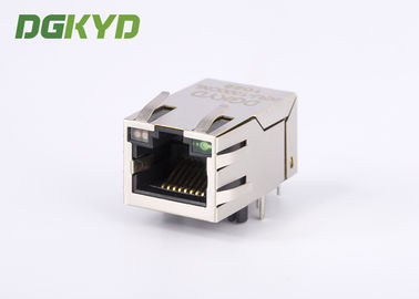 Factory price 25.4mm length Single port gigabit Ethernet RJ45 connector with LED