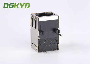 Factory price 25.4mm length Single port gigabit Ethernet RJ45 connector with LED