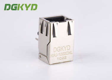 Factory price 25.4mm length Single port gigabit Ethernet RJ45 connector with LED