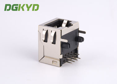 Shielded pcb mount female rj45 keystone Jack 10p8c connector , side entry