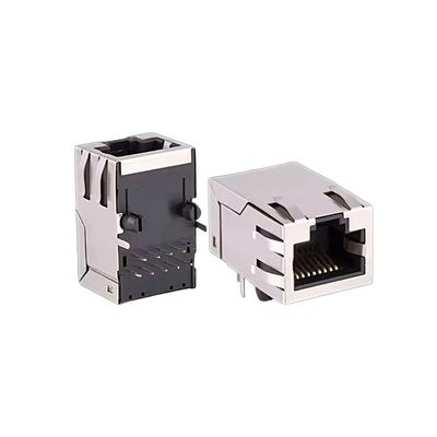 Shielded Cat6 RJ45 Female Jack 6u Gold Plating Side Entry