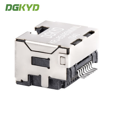 Custom Shield 8p8c SMT Rj45 Keystone Jack , Extra Low Profile Ethernet Connector KRJ-85A85MMNL