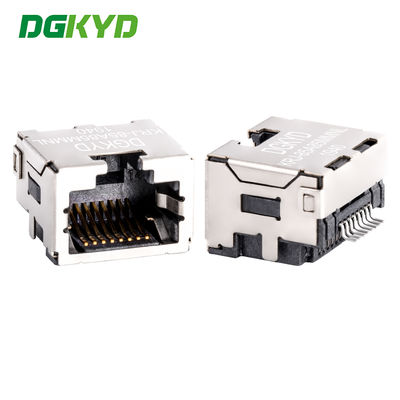 Custom Shield 8p8c SMT Rj45 Keystone Jack , Extra Low Profile Ethernet Connector KRJ-85A85MMNL