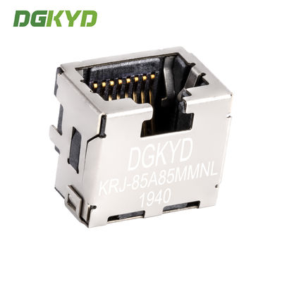Custom Shield 8p8c SMT Rj45 Keystone Jack , Extra Low Profile Ethernet Connector KRJ-85A85MMNL