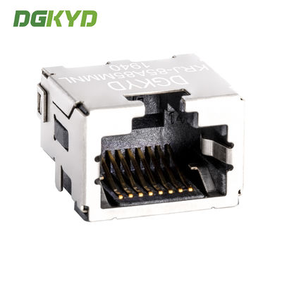 Custom Shield 8p8c SMT Rj45 Keystone Jack , Extra Low Profile Ethernet Connector KRJ-85A85MMNL