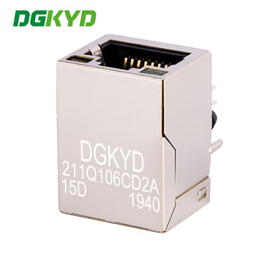 Single port RJ45 connector modular block socket Gigabit Ethernet filter RJ45 network port socket with built-in transformer DGKYD211Q106CD2A15D