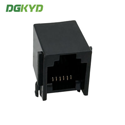 RJ11 industrial grade horizontal network port 6P6C network connector without light DGKYD5523E1166IWA1DY1