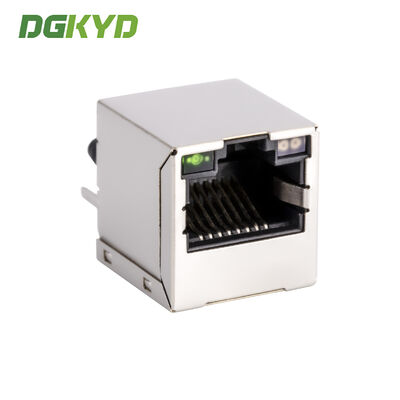 RJ45 vertical connector Gigabit industrial grade Ethernet port with light and shielding DGKYD511Q070AH6A8D