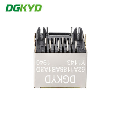 RJ45 8P8C Shielded Strip Light Connector Vertical Mesh Socket Single Port Connector DGKYD52A1188AB1A3DY1143