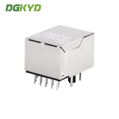 Gigabit industrial network port RJ45 connector with light strip shielding TAB DOWN DGKYD111Q042AB2A1D