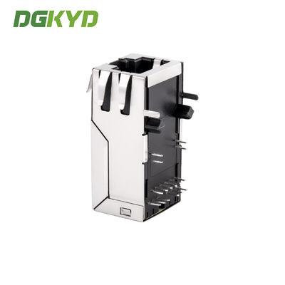 One Port PoE Rj45 Transformer , 1000m Integrated 12 Pin Rj45 For Fiber Optic Transceiver KRJ-339PWDENL