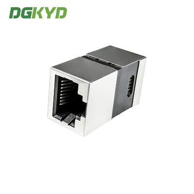 Shielded RJ45 straight through module side copper shell without buckle DGKYD-US030-006E