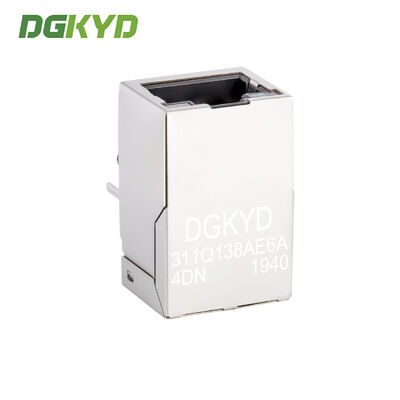 Gigabit Filter Right Angle 90 Degree RJ45 Connector with Light RJ45 Jack Female Network Socket