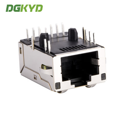 Single Port 100M Integrated Transformer 12Pin RJ45 Shielded Connector Ethernet Filter Modular Jack