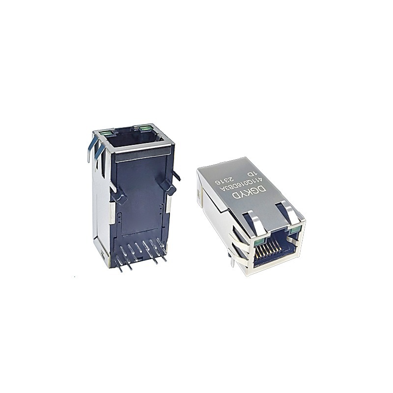 DGKYD RJ45 Connector 12 Pin 6u Gold Plating Shielded PCB Mount