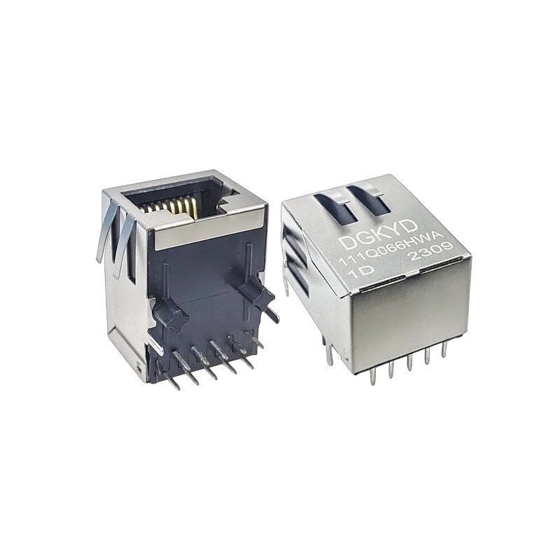1-Port RJ45 Connector 10P PBT with Filter and Shielding
