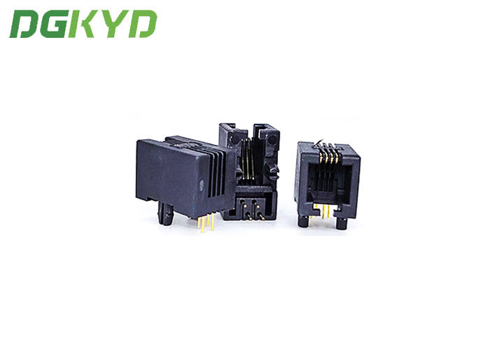 DGKYD53211144IWA1DY3017 Single Port RJ45 Shielded Network Socket No Led Black Plastic Shell Port