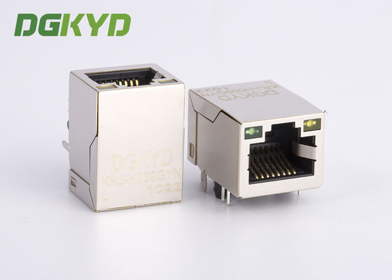 Porto del modulo trapezoidale di Jack Rj 45 della rete di gigabit di KRJ-H009GYNL singolo con il LED
