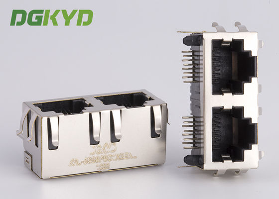 KRJ - il metallo 56S8P8C1X2ENL ha protetto 2 il porto Rj45 Jack No femminile il LED Tab Up