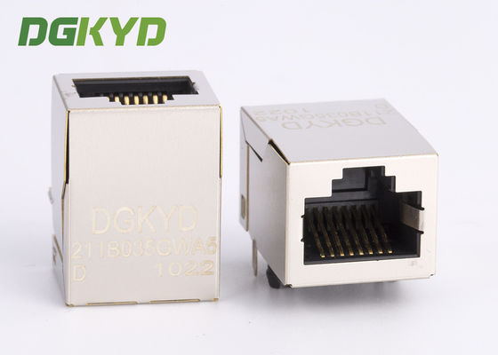 Modulo 10/100 di connettore schermato di magnetica di Mb RJ45 Tab Up THT