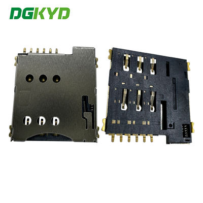 Detentore di scheda MICRO-SIM PUSH 1.35H 6PIN Detentore di scheda telefonica DGKYDSIM135H6A6A2Y3WS286