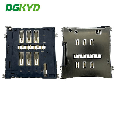 Detentore di carta MICRO-SIM NO-PUSH 1.50H Detentore di carta 6PIN Detentore di carta telefonica DGKYDSIM15H6A6A2Y3WS286