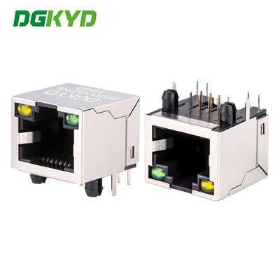 Portone singolo jack blindato RJ45 senza trasformatore, 10/100/1000BASE connettore 8p8c DGKYD-56SYGZNL