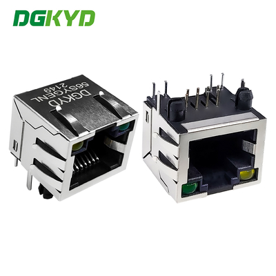 Connettore RJ45 8P8C 56 singola porta con interfaccia di rete di illuminazione e schermatura DGKYD-56SYGENL