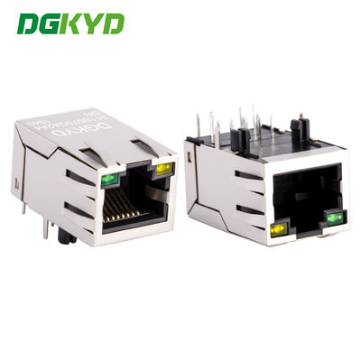 Connettore di rete RJ45 100Mbps con trasformatore Ethernet integrato, LED e schermatura metallica DGKYD311B075DA2A4DN