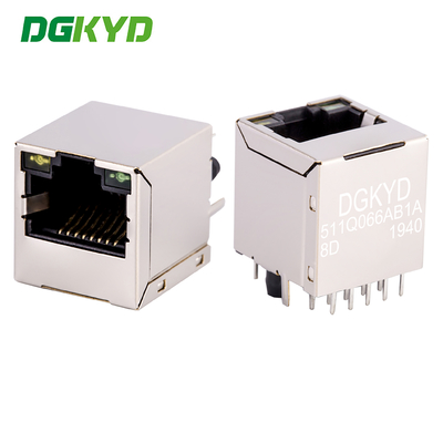 Connettore RJ45 verticale 180 gradi ad inserimento diretto gigabit con filtro integrato DGKYD511Q066AB1A8D