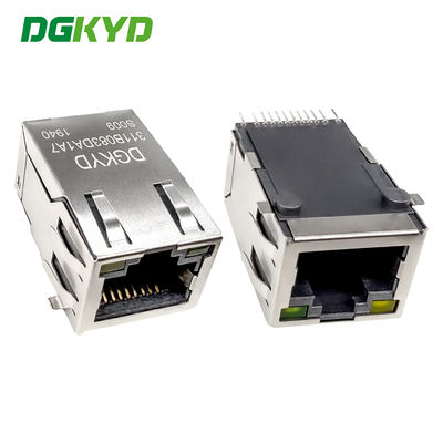 Piatto di adeguamento magnetico della base-t di DGKYD311B083DA1A7S009 SMT RJ45 Jack 100 con il LED
