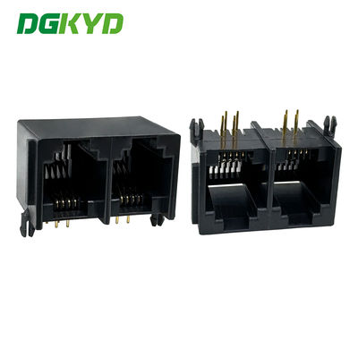 Connettore porta Ethernet RJ11 1X2 con interfaccia auricolare 6P6C DGKYD5523E1266IWA1DY4