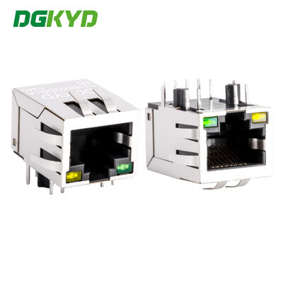 Collegamento RJ45 100Mbps trasformatore integrato porta di rete industriale presa orizzontale DGKYD111B002DB1A1D