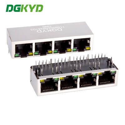 Connettore di rete RJ45 a quattro celle con filtro Ethernet integrato a 100 Mbps DGKYD114B002AB2A1D3