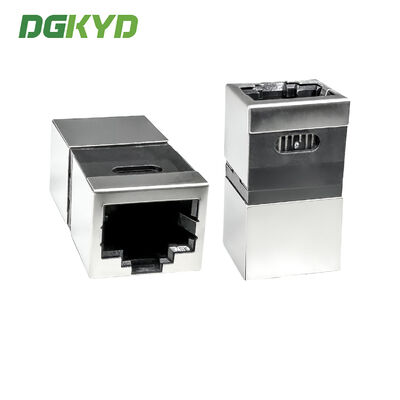 Modulo passante RJ45 schermato, guscio in rame lato modulo senza clip DGKYD-US030-006E