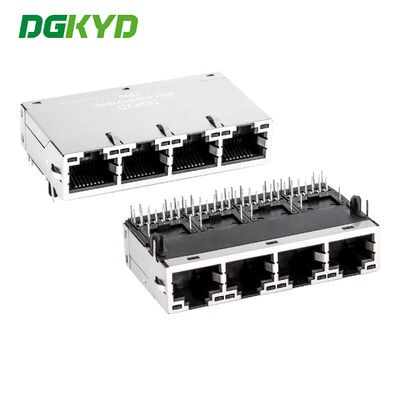 4 porte Giga Ethernet Connector Rj45 Jack modulare,porta di rete industriale 1000 BASE-TX KRJ-4339PGYENL