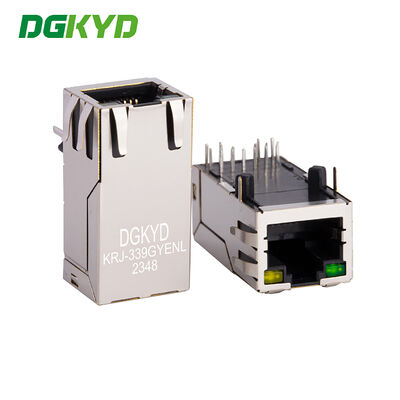 KRJ-339GYENL 8p8c Plug Single Port Gigabit Light Strip Interfaccia di comunicazione blindata Socket di rete