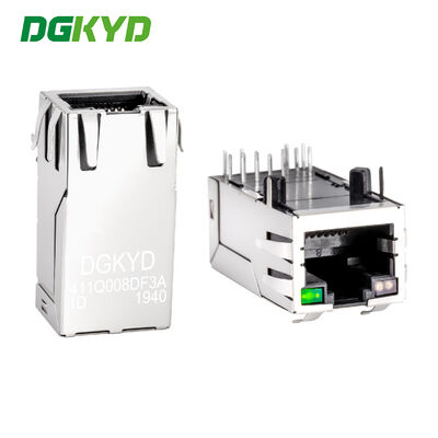 RJ45 connettore di rete a filtro a singola porta con PBT di luce e schermatura DGKYD411Q008DF3A1D