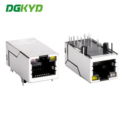 Portone singolo personalizzato 33.0mm Rj45 Lan Jack, 1000BASE micro connettore Rj45 PoE KRJ-339PWNL